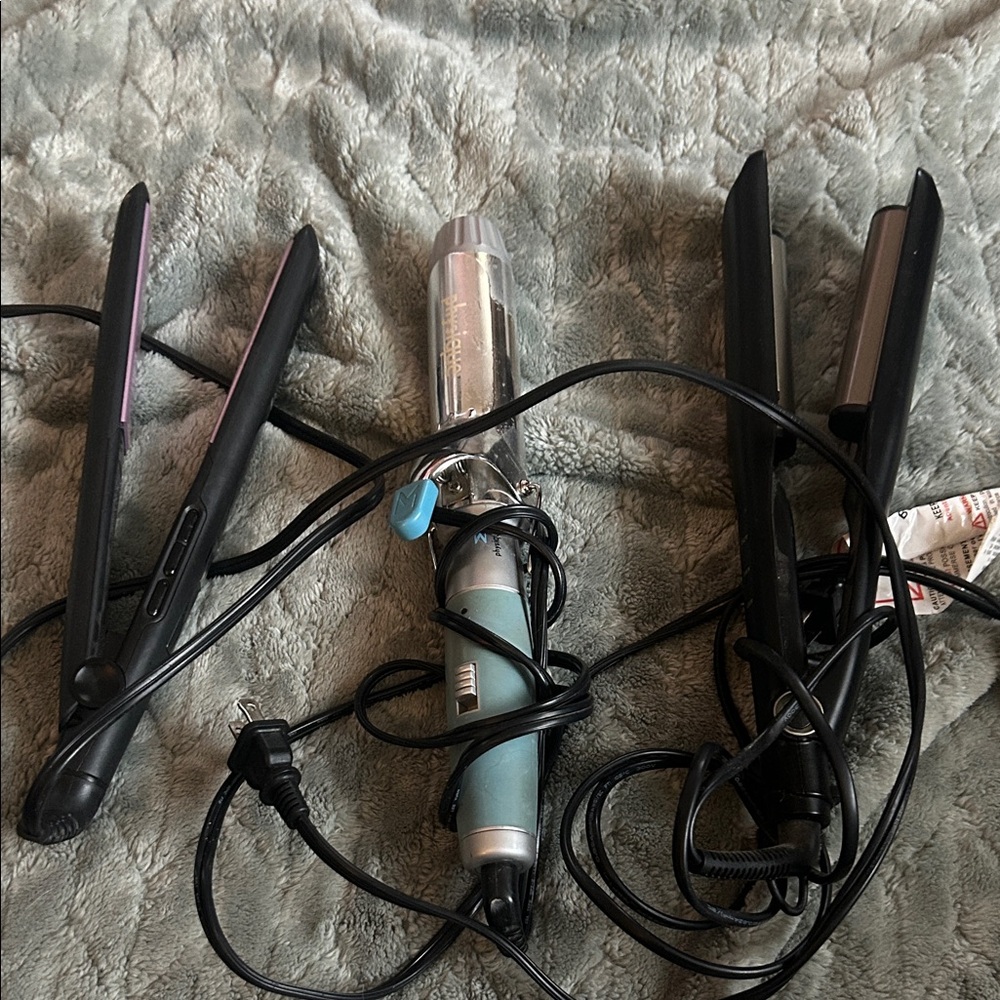 Hair Styling Tools Set - Black and Silver